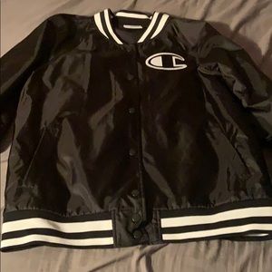 Champion button up “football” jacket